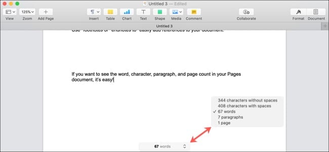 character count in word for mac 2016